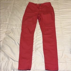 High waisted skinny jeans